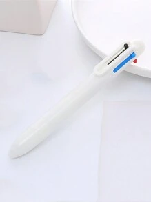 1pc Pure Design Multi Color Ballpoint Pen 0.5mm 6 In 1 Roller Ball Pen Spot Liner Marker Office School Back To School