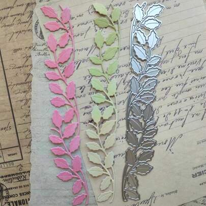 1 st metallstansar för vinblad, nya stansar, präglingsschabloner för gör-det-själv-hantverk, scrapbooking-tillbehör, mallform, fotoalbum dekorativa pappersstansar för korttillverkning, gör-det-själv-pysseldekoration