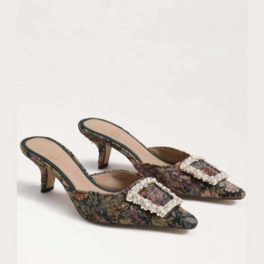 Sam Edelman SAM EDELMAN Brit Luster Kitten Heel Mule In Multi | SHEIN UK