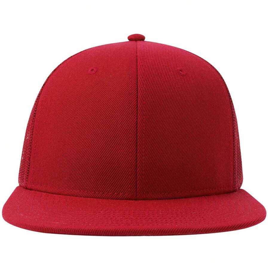 Atlantis Unisex Adult Mesh 6 Panel Trucker Cap (Red) - Red - View 1