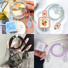 5pcs/Set Apple Charging Cable Protector, Prevent Breakage, Case Cover Compatible With IPhone Charger - Multicolor - View 1