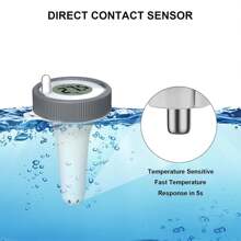 Pool Thermometer Floating Easy Read Wireless Digital Water Thermometer For Indoor And Outdoor Swimming Pools With RCC Function,Remote Pool Thermometer Floating For Swimming Pools, Fishing Pond - White - View 4