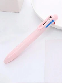 1pc Pure Design Multi Color Ballpoint Pen 0.5mm 6 In 1 Roller Ball Pen Spot Liner Marker Office School Back To School