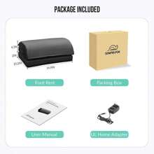 Snailax Foot Rest Under Desk At Work, Heated Under Desk Footrest With Double Layer Adjustable Height, Feet Warmer With Vibration Massage, Ergonomic Gaming Home Footstool For Lumbar Back Knee Pain - Black - View 2