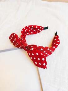 1pc Women's Cute & Elegant Polka Dot Wide Hair Hoop, Accessories,Hairband,Hair Hoop Headbands