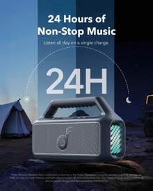 Soundcore Boom 2 Outdoor Speaker, 80W, Bluetooth Speaker, Subwoofer, BassUp 2.0, 24H Playtime, IPX7 Waterproof, Floatable, RGB Lights, USB-C, Custom EQ, Bluetooth 5.3, Portable For Outdoors, Camping, Beach - 藍色 - 查看 6