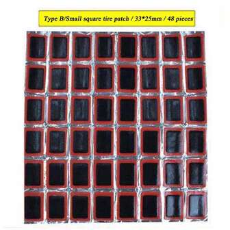 48 件装山地自行车轮胎修补片，矩形自行车轮胎穿刺修理套件，山地自行车维修配件