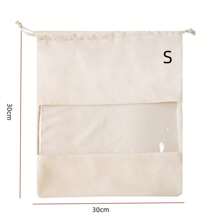 Suede Dust Proof Bag, Transparent Storage Bag, Luxury Handbag Protection Bag With Drawstring Closure For Women