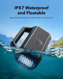 Soundcore Boom 2 Outdoor Speaker, 80W, Bluetooth Speaker, Subwoofer, BassUp 2.0, 24H Playtime, IPX7 Waterproof, Floatable, RGB Lights, USB-C, Custom EQ, Bluetooth 5.3, Portable For Outdoors, Camping, Beach - 黑色 - 查看 5