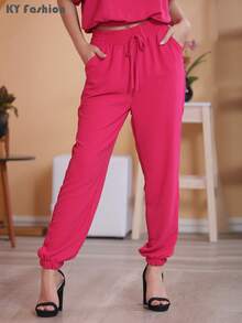 Women Two-Piece Outfits - 紅色 - 查看 5