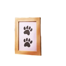1 pieza Marco de foto conmemorativo de huellas de patas de mascotas, diseños de huellas de gato y perro, regalo de huella de gato, huella de perro, lavable con tinta - Multicolor - Ver 7