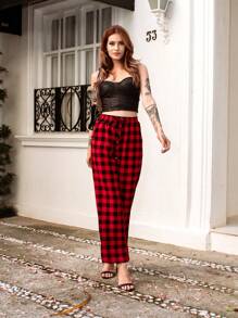 Women Pants - 紅色 - 查看 4