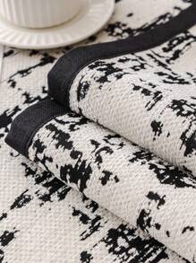 1入通用四季沙發墊，現代簡約防滑沙發套面料，可水洗，防塵，防污，不褪色，適用於L型，1-，2-，3-，4-座沙發 - 黑與白 - 查看 9