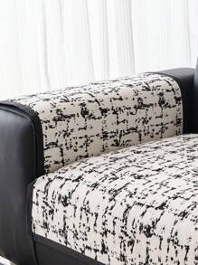 1入通用四季沙發墊，現代簡約防滑沙發套面料，可水洗，防塵，防污，不褪色，適用於L型，1-，2-，3-，4-座沙發 - 黑與白 - 查看 6