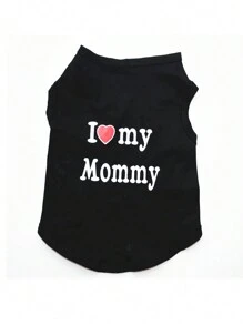 1 Áo Vest Cổ Điển Cho Thú Cưng "Yêu Bố, Yêu Mẹ" Nhiều Màu Sắc Có Sẵn, Thích Hợp Cho Chó Mèo - Hồng - Xem 6