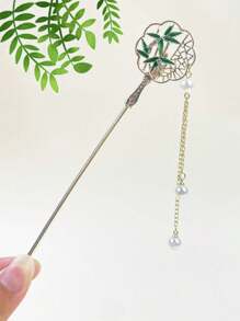 Hanfu Headwear Hairpin, New Chinese Style Coiled Hair Hairpin, Step Swaying Tassel Hairpin, Children's Ancient Style Horse Face Skirt Accessories, High-End Feeling,Valentine's Day Couples As A Gift Hair Accessories Hair Bun Hair Bun Maker Bun Hair Piece Hair Styling Pins