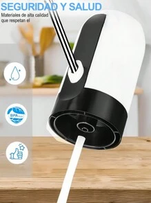 Dispensador de Automático de agua Recargable con Luz Led - Blanco y Negro - Ver 7
