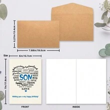 1pc, Unique Son Birthday Card, Praise Son Birthday Card From Parents, Wishing You A Very Happy Birthday, Personalized Birthday Card - Beige - View 2