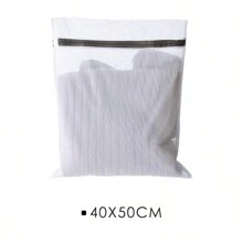 1入組白色雙拉鍊網布洗衣袋，可適用於內衣、襪子、內褲、運動鞋、嬰兒衣等，適用於洗衣機和旅行收納，且具防鏽功能 - 白色 - 查看 7