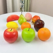Paquete de 10 piezas Conjunto de frutas artificiales, frutas falsas para decoración del hogar, prop para exhibición en tiendas, decoración de fruteros de mesa, cocina, restaurante, fiesta, fotografía - Multicolor - Ver 9