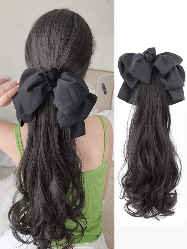 Pince à cheveux grande forme de nœud détachable, extension de cheveux longs bouclés, accessoire pour la Saint-Valentin, accessoires pour cheveux, pince à cheveux, pince à mâchoire, pince à cheveux, décontracté