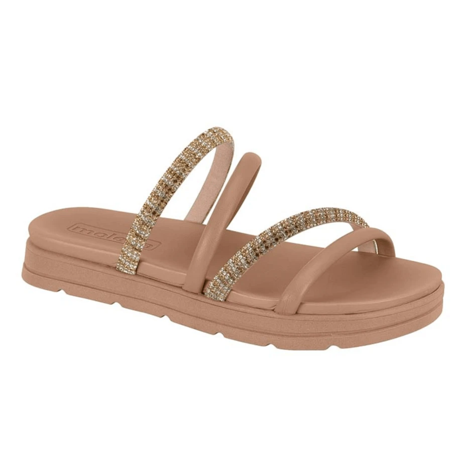 Women Flat Sandals - 米色 - 查看 1