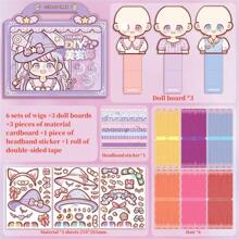 1入組Tirado DIY髮型師女孩安靜遊戲書髮型師設計，兒童手工DIY材料套件，學校、學生、文具、學用品 - 彩色 - 查看 9