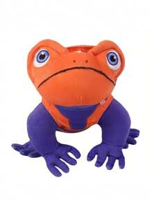Molutian 36cm/14.17in Iwaju Otin Plush Toys Lizard Hexagonal Dinosaur Plush Simulation Lizard Plush Real Life Reptiles Wild Lizard Chameleon Toys Salamander Gifts For Children Home Decoration - Orange - View 5