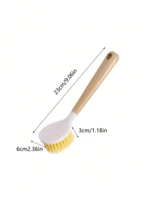 1 pezzo Spazzola da cucina con manico lungo per il lavaggio delle pentole, resistente agli oli, dotata di impugnatura anti-scottatura, per la pulizia di pentole e piatti, cucina, bagno, uso domestico, accessori per la casa