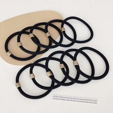 10pcs Women Colorful High Ponytail Elastic Hair Ties Resistant Bands For Dating, Commuting, Sports, Vacation, Beach Ponytail Holders Hair Elastics Hair Rubber Bands Scrunchies Hair Rope, Hair Bobbles ,Gym Sport Outfit