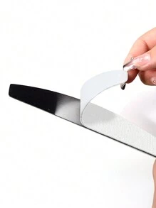 NailShine 20pcs Stainless Steel Replaceable Sandpaper Nail Buffer Bar With Grey Zebra Pattern, Washable & Tearable, 180 Grit (Please Buy Stainless Steel Piece Separately) - Grey - View 10