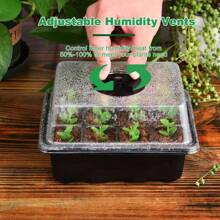 3pcs/Set New Plant Seedling Tray, Breathable Nursery Planter Pot, Multi-Function Gardening Planting Container With Adjustable Air Vents 6/12 Cells, Leaf Propagation Pot,Garden Tools, Gardening Tools For Garden - Multicolor - View 1