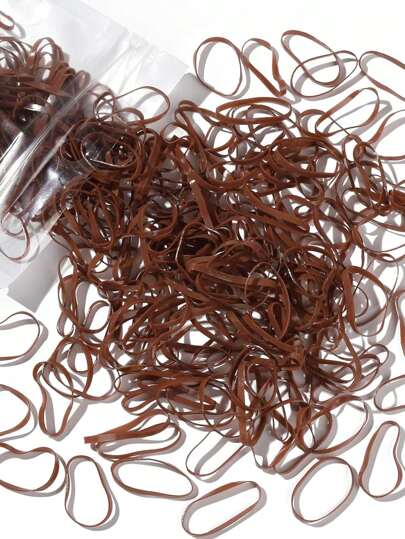 300个迷你弹力发圈，适合成人头发、马尾辫、编发、婚礼发型等。休闲发圈、马尾辫发圈、橡皮筋发圈、发绳、弹力发圈、发饰、头饰、弹力发带