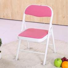 Silla Plegable Infantil Portátil con Respaldo y Asiento Acolchado, Silla Resistente y Compacta para Niños, Ideal para Casa, Escuela, Fiestas y Actividades - Rosa - Ver 1