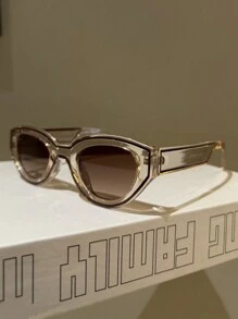 1 Pair Retro Street Style Cat Eye Fashion Fashion Glasses, Suitable For Outings, Vacations And Everyday Use Beach Accessories For Women Glasses Shades Basics Fall Winter Women Outfits Clothes Business Casual Gifts For Summer Beach Vacation,Outdoor,Travel - 彩色 - 查看 17