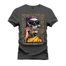 Men T-Shirts - 深灰色 - 查看 1