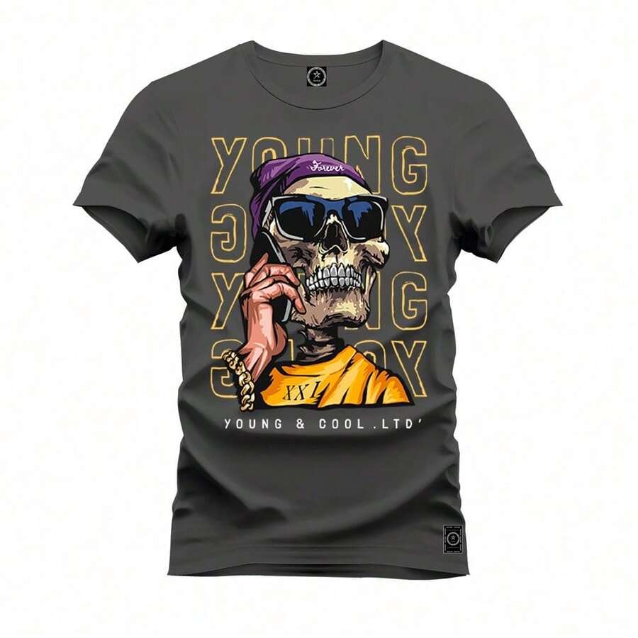 Men T-Shirts - 深灰色 - 查看 1