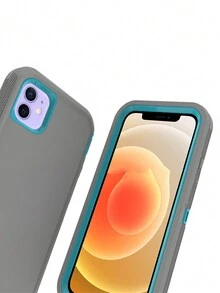 Ochronne etui na telefon, odporna na upadki, odporna na wstrząsy, odporna na kurz, 3-warstwowa, wytrzymała obudowa ochronna na telefon, kompatybilna z Apple IPhone 11. Prezent na urodziny/Wielkanoc/Dzień Prezydenta/chłopaka/dziewczynę - Szary - Zobacz 3
