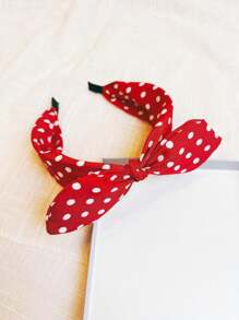1pc Women's Cute & Elegant Polka Dot Wide Hair Hoop, Accessories,Hairband,Hair Hoop Headbands