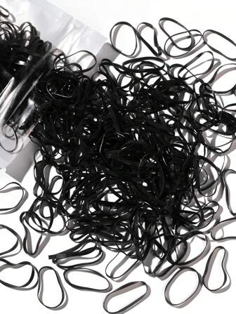 300个迷你发圈，带松紧带，适用于成人发型、编发、婚礼等场合。休闲马尾辫发圈、发绳、橡皮筋发圈、发圈、发饰