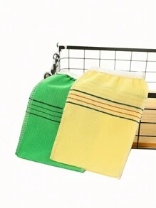 2入組多色磨砂淋浴搓澡套裝附自粘纖維，時尚土耳其浴手套，適用於成年人沐浴或在浴場/水療中進行去角質、按摩和清潔