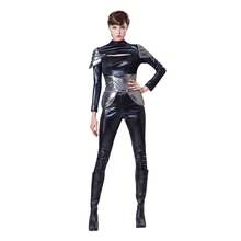 Bristol Novelty Womens/Ladies Spy Costume (Black/Silver) - 黑/銀 - 查看 1