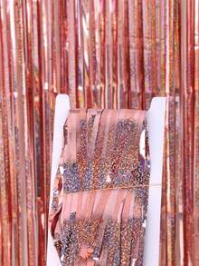 1包金屬閃光激光箔簾，用於派對照片亭道具裝飾 - 彩色 - 查看 8