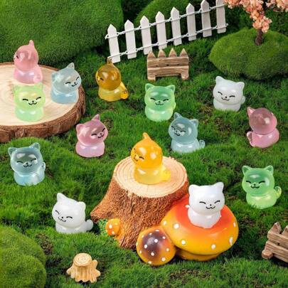 5/10/20Pcs Luminous Miniature Cat Figurines Resin Cute Small Cat Figures Glow In The Dark Mini Resin Animals Decorations Mini Terrário Animal Statues Ornaments For Home (Random Color) Cat, Mini Figures, Resin Animals, Cat, Mini Resin Animals, Mini Figures, Cat, Mini Figures, Resin Animals, Toy Figurines, Miniature Cats, Mini Resin Cats, Figurine, Tiny Figures, Axolotl, Axolot, Miniature Cats, Cat Resin