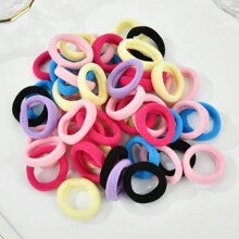 5件/50件/100件女士奶茶系列高弹力钻石装饰发圈，简约风格甜美发圈，母女老师礼物 - 咖啡棕 - 查看 8