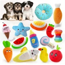 1 búp bê nhồi bông cho thú cưng có âm thanh, búp bê tự chơi mài răng cho chó, thích hợp cho chó nhỏ/vừa. - Nhiều màu - Xem 1