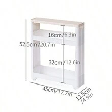 Scaffale di archiviazione per bagno, lo scaffale di archiviazione è adatto per frigorifero, cucina, bagno può contenere bevande, condimenti e altri contenitori multi-strato per l'archiviazione di lattine, prodotti cosmetici, detersivi per il bucato e scaffale di archiviazione da scrivania per bibite - Multicolore - Visualizzare 13