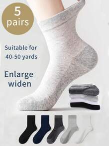 5 pares de meias masculinas Plus Size de bocas soltas e finas com malha fina, meias respiráveis com superfície de rede oca para o verão.