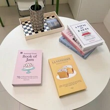 5 pièces Livres décoratifs crème de style Ins, Livres de simulation créatifs de bureau, accessoires de photographie, décoration de luxe douce et pour le salon et la salle d'étude, meilleurs cadeaux