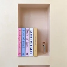 5 pièces Livres décoratifs crème de style Ins, Livres de simulation créatifs de bureau, accessoires de photographie, décoration de luxe douce et pour le salon et la salle d'étude, meilleurs cadeaux